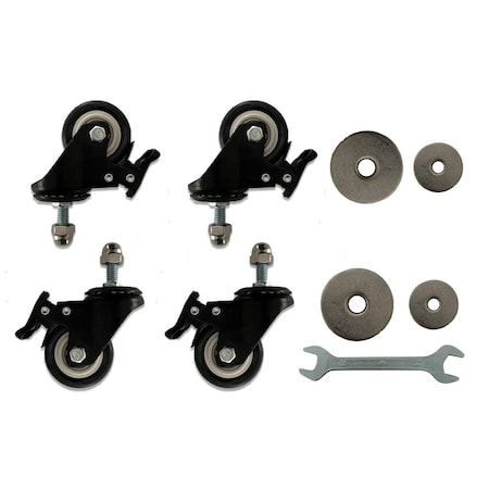 Trapski Caster Wheel Kit for Ski/Snowboard Rack, Black TRAPSKI-WHEEL-BLK